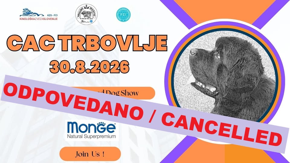 CAC Trbovlje 2026 – Prireditev odpovedana / Event Cancelled